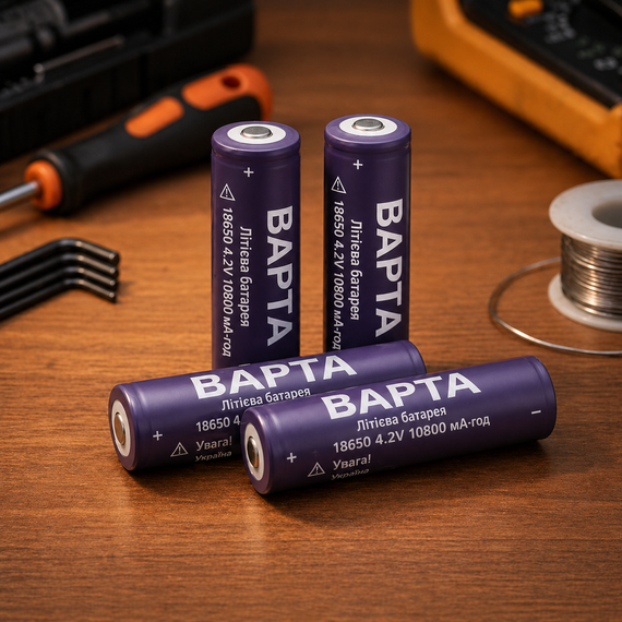 Акумулятор 18650 BAPTA BP-1080 10800mAh 4.2V Li-Ion для ліхтарів, електроніки та power bank | Зображення 1