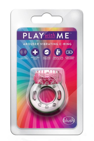 Ерекційне віброкільце PLAY WITH ME AROUSER VIBRATING C-RING PINK Sex Aura | Зображення 7