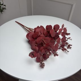 Букет евкаліпту штучний для декору 5шт/уп. Цвет: бордовый LP-85