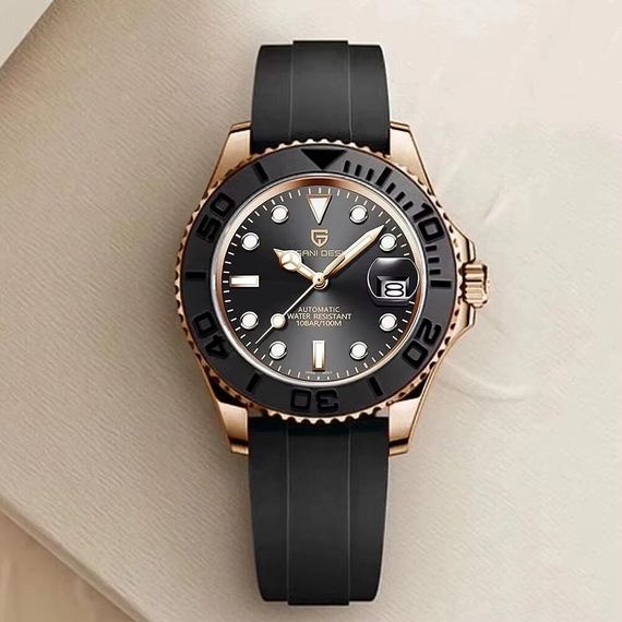 Чоловічий годинник Pagani Design PD-1651 Gold-Black Silicone | Зображення 2