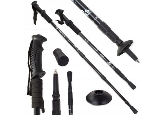 Трекінгова палиця для скандинавської ходьби EasyFit 1 штука Чорна 1 шт (EF-3924-BK) | Зображення 4