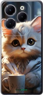Чохол на Infinix Hot 40 Білий кіт "5646u-3503-2448"