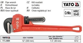 Ключ трубний прямий 12" l=300 мм YATO YT-2489