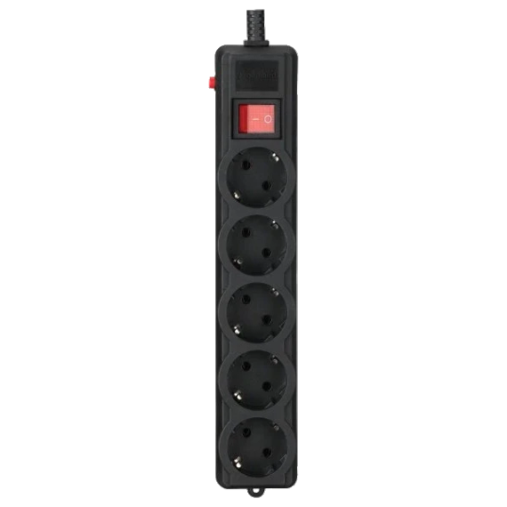 Gembird SPG5-G-6B-PRO Мережевий фільтр 1.8 м кабель 5 розеток - Вилки