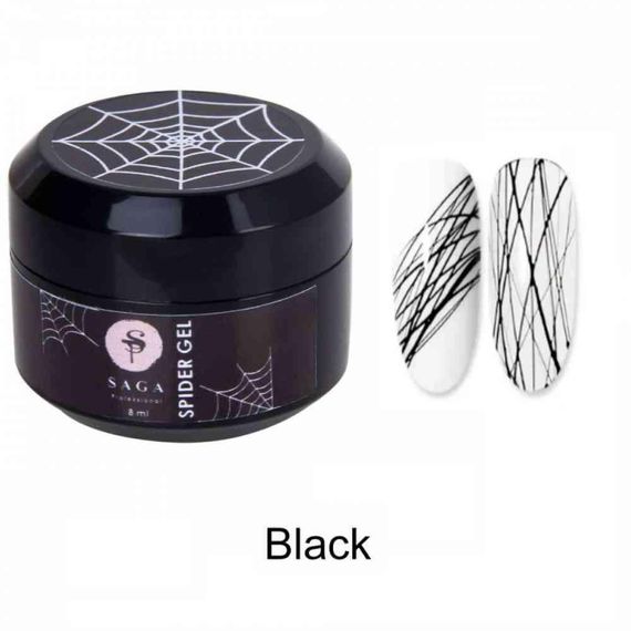Паутинка SAGA Professional №2 (черная) 8мл | Зображення 1