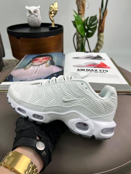Кросівки Air Max Plus White Silver , текстиль , В'єтнам 39 25 см