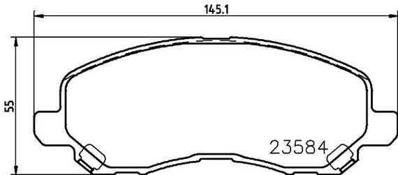 Колодки передні гальмівні Lancer VIII/Outlander II/Peugeot 4008 08-, HELLA PAGID (8DB355009671) | Зображення 2