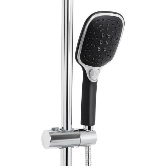 Душова система універсальна Qtap Grand на три споживача (з виливом) QTGRABCR1004 Chrome/Black | Зображення 4