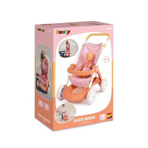 Ляльковий візок прогулянковий з кошиком Terracotta powder Baby Nurse