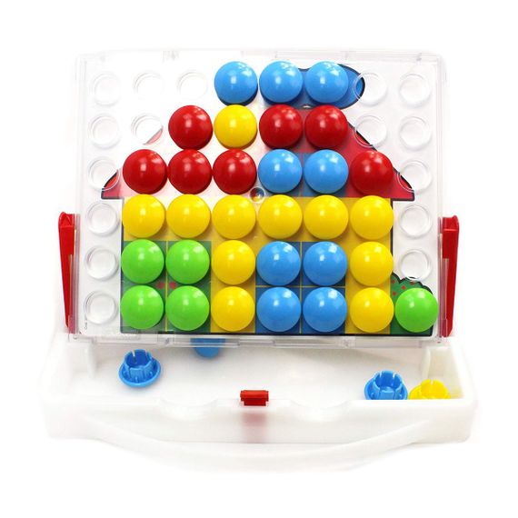 Набір - Для Занять Мозаїкою (Великі Фішки (48 Шт.) + Дошка 27Х21) | Зображення 4