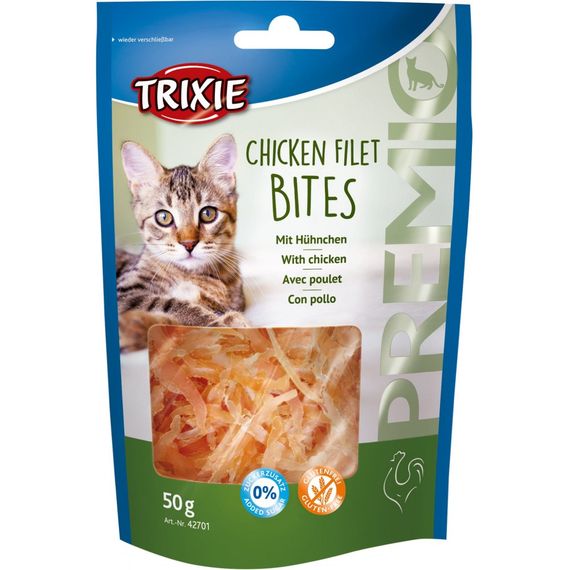 Ласощі Trixie Premio Chicken Filet Bites для котів сушене куряче філе 50 г | Зображення 2