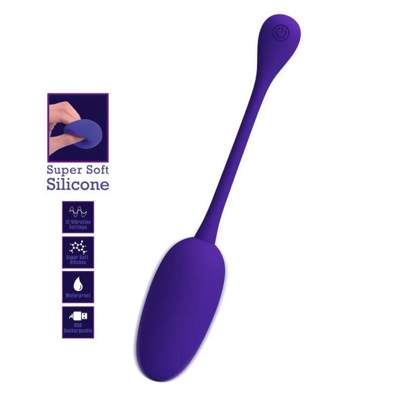Віброяйце, що перезаряджається Pretty Love - Knucker Purple, BI-014786-3 Sex Aura | Зображення 2