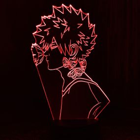 Акриловый светильник-ночник Изуку Мидория 3 красный tty-n001628