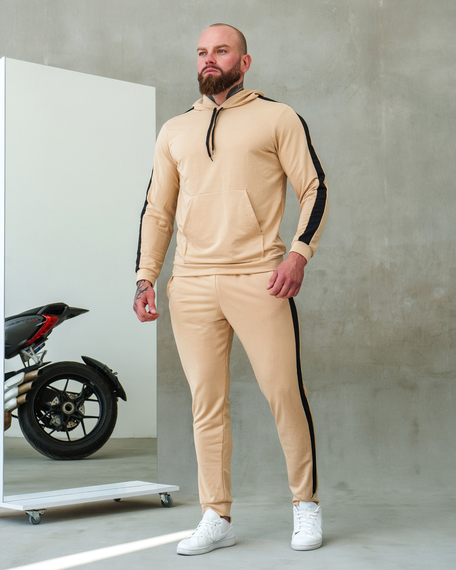 Костюм Лампас весна бежево-черный S | Зображення 3