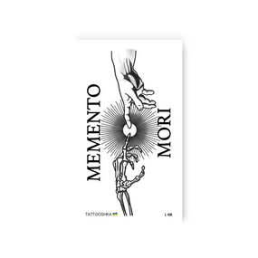 Тату тимчасове Memento Mori Tattooshka L-68 Чорний shop (4825800010433)