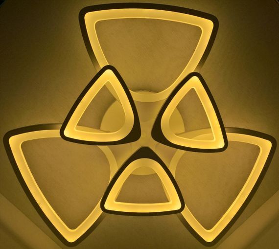 Люстра світлодіодна стельова LED світильник для квартири на стелю лед 25145 Білий 14х67х67 см. | Зображення 1