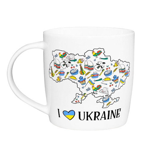 Чашка I love Ukraine 360мл бочка (подарункова уп) 1943 Кварта