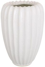 Ваза керамическая Shell White диаметр16.5х25см, белая