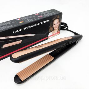 Плойка гофре для волосся Gemei GM-2955W, Праска-випрямляч потужна, Випрямляч праска щипці RV-79