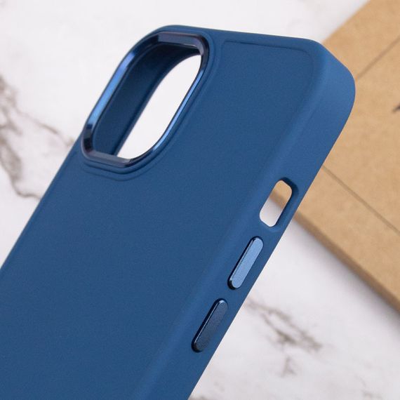 TPU чехол Bonbon Metal Style для Apple iPhone 12 Pro / 12 (6.1") Синий / Denim Blue | Зображення 4