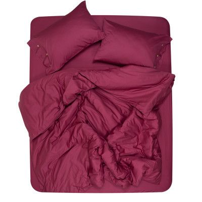 Простынь Ardesto на резинке Mix&amp;Match, 100% хлопок, сатин бордовый 160х200+30 см (ART1620FSR) | Зображення 6