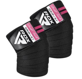 Бинти на коліна RDX GYM KNEE WRAP R11 BLACK/PINK (WAH-KR11BP)