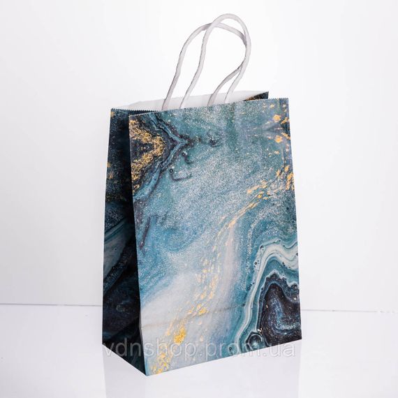 Набір подарункових пакетів з паперу 12 шт 15×8×21 см Зелений HP-10359-22GR | Зображення 1