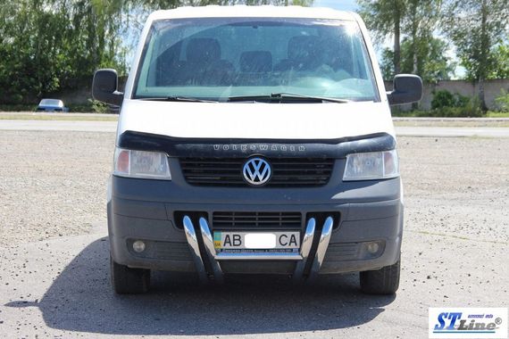 Кенгурятник ST006-03 ноздри (нерж) для Volkswagen T5 Transporter 2003-2010 гг | Зображення 3