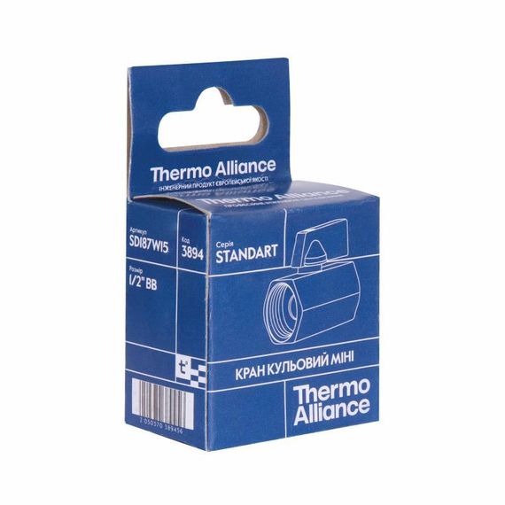 Кран кульовий Thermo Alliance Standart "Mini" 1/2" ВР SD187W15 | Зображення 8
