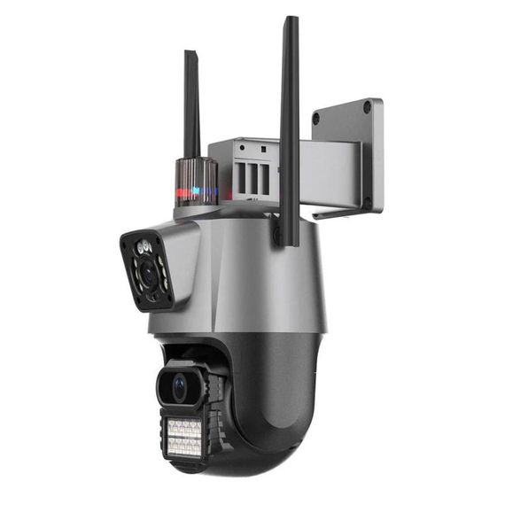 Вулична охоронна WIFI камера відеоспостереження 8MP, з сиреною Dual Lens / Поворотна IP відеокамера з віддаленим доступом | Зображення 4