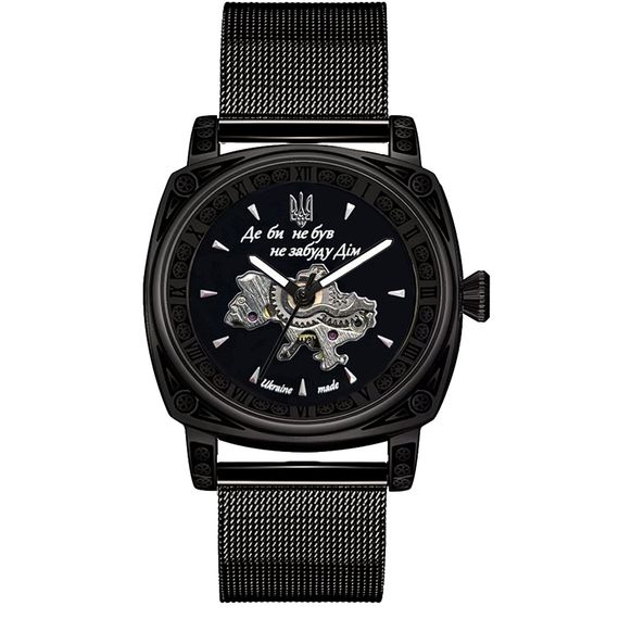Чоловічий годинник Awarder 021-3D Де би не був All Black Mesh