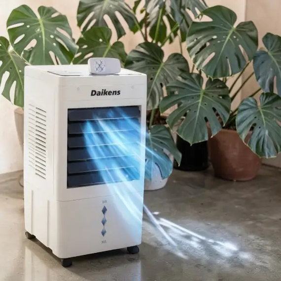 Охолоджувач-зволожувач підлоговий 8л 3800w Daikens KYS-30-105L Білий | Зображення 1