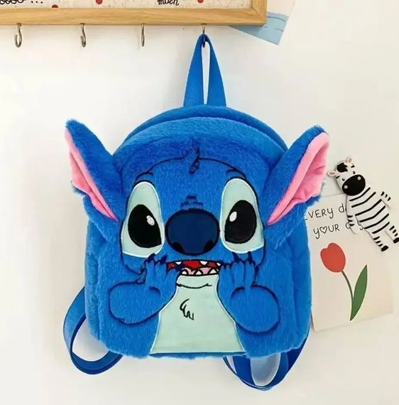 Дитячий м’який рюкзак Стіч Lilo Stitch з вушками • Плюшевий рюкзак для дівчинки і хлопчика, дитячий рюкзак Stitch для садка, прогулянок і подарунка | Зображення 2