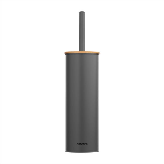 Набор ершик для унитаза с подставкой Ardesto Minimalism ARHB3503DB 9.5х27.5х38 см темно-серый | Зображення 1