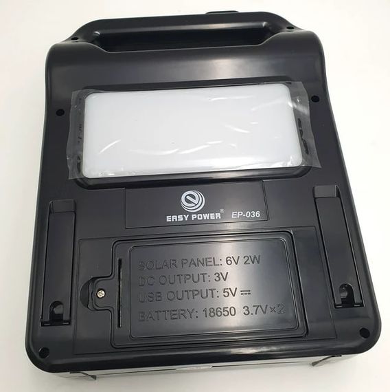 Ліхтар на сонячній батареї PowerBank EP-036 2400mAh - радіо-bluetooth Easy Power Чорний (MER-15328_514) | Зображення 4
