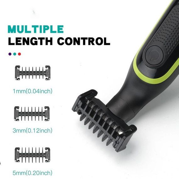 Тример бездротовий VGR V-017 / Машинка чоловіча для гоління / Електробритва з насадками UC-601 для бороди | Зображення 4