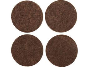 Протектор самоклеючий повстяний VOREL, 40мм, набір 4шт. (коричневі) [60/720] VR-74855