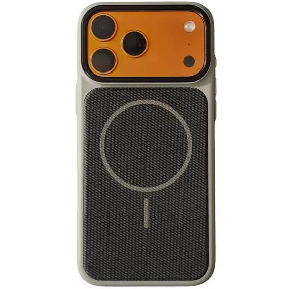 Чехол TPU TechWoven Hybrid with MagSafe для Apple iPhone 16 Pro (6.3") Grey / Black