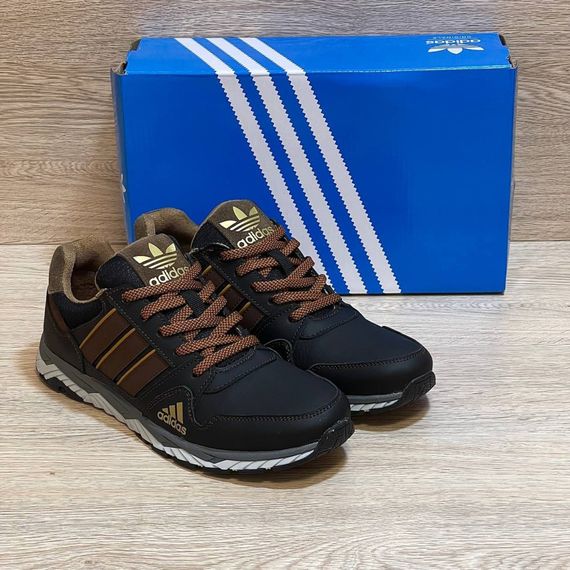 Шкіряні кросівки  Adidas  чорні | Зображення 1