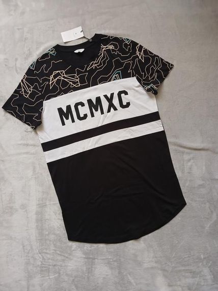 Футболка чоловіча Jack & Jones чорно-біла L