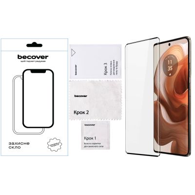 Стекло защитное BeCover Motorola Edge 50 Ultra Black (712345) | Зображення 1