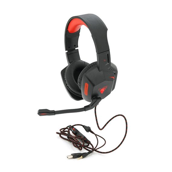 Наушники ведущие с подсветкой Jedel GH-233, Black/Red | Зображення 3