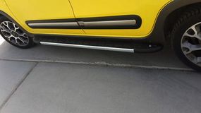 Боковые пороги Duru (2 шт., алюминий) для Fiat 500X