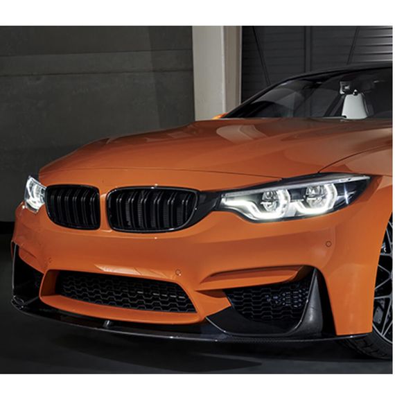 Накладка на передній бампер Lip V6 (для F82/F83, Карбон) для BMW 4 серія F-32 2012-2020 рр | Зображення 1