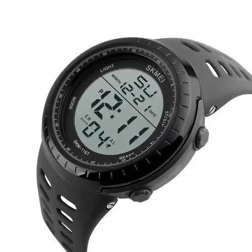 Годинник наручний чоловічий SKMEI 1167BK BLACK, армійський годинник протиударний. Колір: чорний | Зображення 3