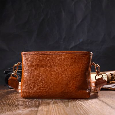 Сумка Vintage На плече з натуральної шкіри Руда (22139) | Зображення 9