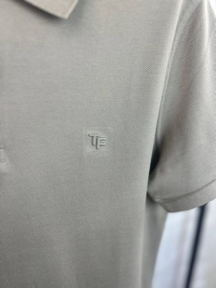 Трикотажне поло темно-бежевий Tom Ford Logo "TF" Dark Brown f686 | Зображення 3