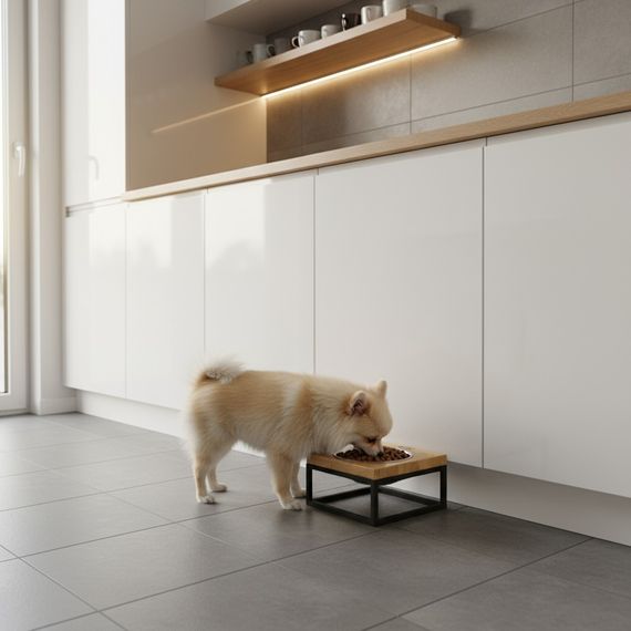 Миска на подставке для кошек и средних собак Hollky Base Solo M (1 × 0,8 л) Solo M-212110-BLNT | Зображення 1