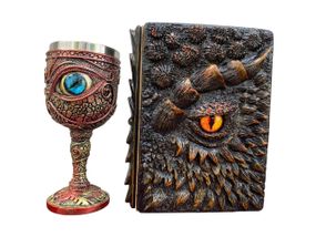 Подарунковий набір Келих 3D Око Blue і Блокнот 3D «Жар Серця Дракона»