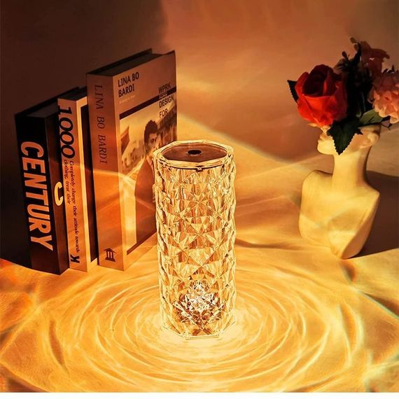 Настільна лампа ХІП Люстровий кришталевий куб Crystal Rose XPRO 25001 рожевий (42788-Crystal Rose_158) | Зображення 3